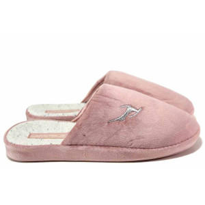 Розови домашни чехли, текстилна материя - всекидневни обувки за есента и зимата N 100020462