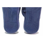 Тъмносини домашни чехли, текстилна материя - ежедневни обувки за есента и зимата N 100020463