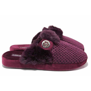 Винени анатомични домашни чехли, текстилна материя - ежедневни обувки за есента и зимата N 100020465