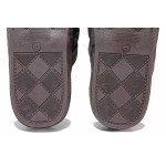 Кафяви анатомични домашни чехли, текстилна материя - ежедневни обувки за есента и зимата N 100020469