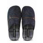 Черни анатомични домашни чехли, текстилна материя - ежедневни обувки за есента и зимата N 100020471