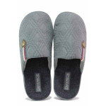 Сиви анатомични домашни чехли, текстилна материя - ежедневни обувки за есента и зимата N 100020479