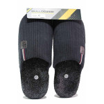 Черни анатомични домашни чехли, текстилна материя - всекидневни обувки за есента и зимата N 100020486