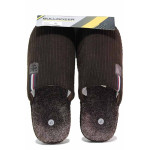 Кафяви анатомични домашни чехли, текстилна материя - ежедневни обувки за есента и зимата N 100020487