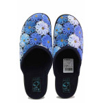Сини анатомични домашни чехли, текстилна материя - всекидневни обувки за целогодишно ползване N 100020509
