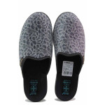 Сиви анатомични домашни чехли, текстилна материя - ежедневни обувки за целогодишно ползване N 100020514