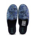 Сини анатомични домашни чехли, текстилна материя - всекидневни обувки за целогодишно ползване N 100020525