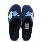 Сини анатомични домашни чехли, текстилна материя - всекидневни обувки за целогодишно ползване N 100020527