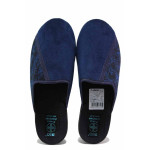 Сини анатомични домашни чехли, текстилна материя - ежедневни обувки за целогодишно ползване N 100020534