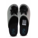 Сиви анатомични домашни чехли, текстилна материя - ежедневни обувки за целогодишно ползване N 100020536