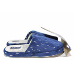 Сини анатомични домашни чехли, текстилна материя - всекидневни обувки за есента и зимата N 100020618