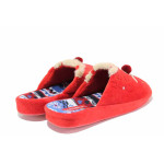 Червени домашни чехли, текстилна материя - всекидневни обувки за есента и зимата N 100020699