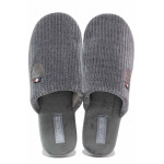 Сиви анатомични домашни чехли, текстилна материя - всекидневни обувки за есента и зимата N 100020705