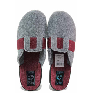 Сиви анатомични домашни чехли, текстилна материя - всекидневни обувки за есента и зимата N 100020772