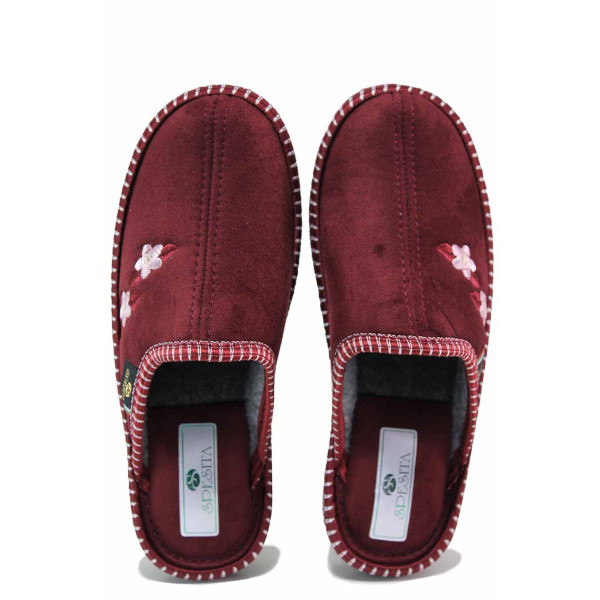 Винени анатомични домашни чехли, текстилна материя - ежедневни обувки за есента и зимата N 100021226