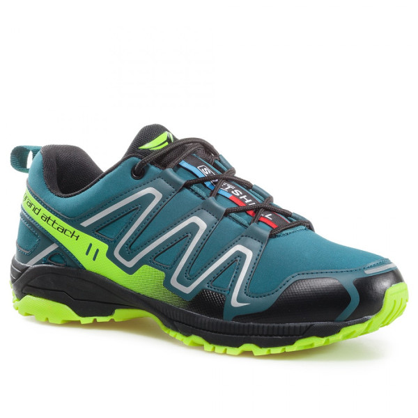Сини тинейджърски маратонки, еко-кожа и текстилна материя - спортни обувки за есента и зимата N 100020711