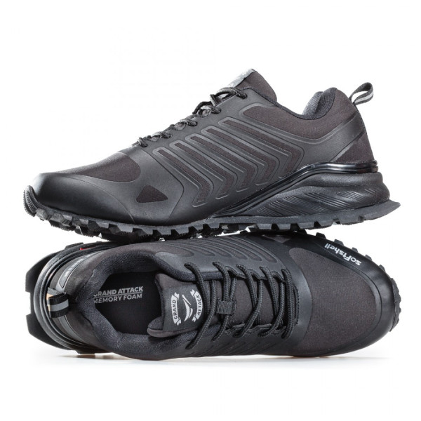 Черни тинейджърски маратонки, еко-кожа и текстилна материя - спортни обувки за есента и зимата N 100020713