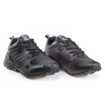 Черни тинейджърски маратонки, еко-кожа и текстилна материя - спортни обувки за есента и зимата N 100020713