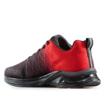 Червени мъжки маратонки, текстилна материя - спортни обувки за целогодишно ползване N 100020926