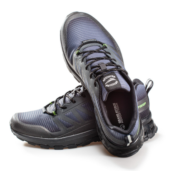 Черни мъжки маратонки, еко-кожа и текстилна материя - спортни обувки за целогодишно ползване N 100020921