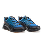 Сини мъжки маратонки, еко-кожа и текстилна материя - спортни обувки за целогодишно ползване N 100020920