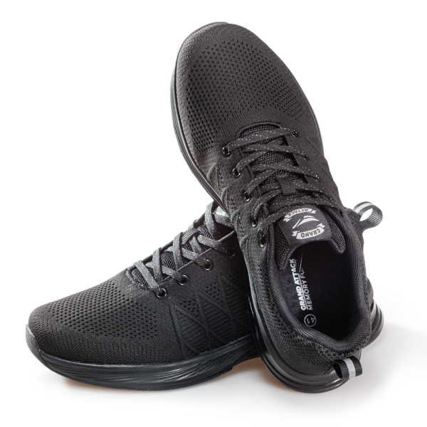 Черни мъжки маратонки, текстилна материя - спортни обувки за целогодишно ползване N 100020927