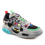 Сиви мъжки маратонки, текстилна материя - спортни обувки за целогодишно ползване N 100020908