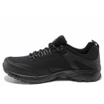 Черни мъжки маратонки, текстилна материя - спортни обувки за пролетта и лятото N 100019747