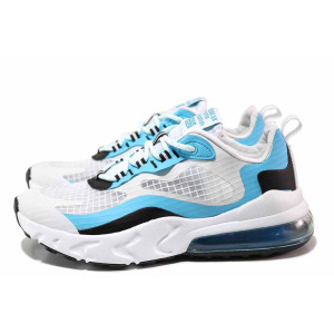 Бели дамски маратонки, текстилна материя - спортни обувки за лятото N 100019752