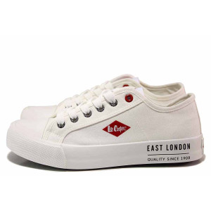 Бели анатомични дамски кецове, текстилна материя - всекидневни обувки за пролетта и лятото N 100019859