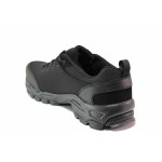 Черни мъжки маратонки, водо и ветро устойчива материя - спортни обувки за пролетта и есента N 100020380