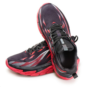 Червени мъжки маратонки, еко-кожа и велурена кожа - спортни обувки за целогодишно ползване N 100020905