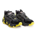 Черни мъжки маратонки, качествен еко-велур - спортни обувки за целогодишно ползване N 100020901