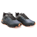 Сиви мъжки маратонки, еко-кожа и текстилна материя - спортни обувки за целогодишно ползване N 100020913