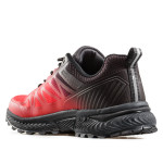 Червени мъжки маратонки, еко-кожа и текстилна материя - спортни обувки за целогодишно ползване N 100020912