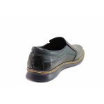 Сини мъжки обувки, естествена кожа - всекидневни обувки за пролетта и лятото N 100019741