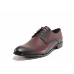 Винени анатомични официални мъжки обувки, естествена кожа - елегантни обувки за целогодишно ползване N 100019811
