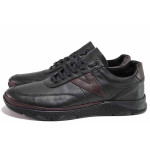 Черни мъжки обувки, естествена кожа - всекидневни обувки за пролетта и есента N 100020431
