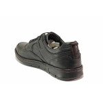 Черни мъжки обувки, анатомични, естествена кожа - ежедневни обувки за пролетта и есента N 100020591
