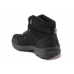 Черни мъжки боти, естествена кожа - спортни обувки за есента и зимата N 100020597