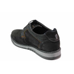 Черни анатомични мъжки обувки, естествен набук - всекидневни обувки за есента и зимата N 100020725