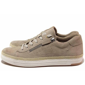 Бежови анатомични анатомични немски спортни обувки, естествен велур - спортни обувки за целогодишно ползване N 100019191