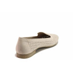 Бежови дамски обувки с равна подметка, качествен еко-велур - всекидневни обувки за пролетта и лятото N 100019761