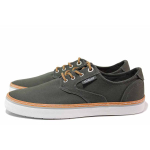 Зелени анатомични мъжки маратонки, текстилна материя - спортни кецове за пролетта и лятото N 100019838