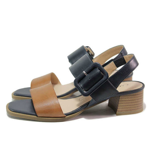 Кафяви анатомични дамски сандали, естествена кожа - ежедневни обувки за лятото N 100019942