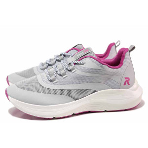 Сиви анатомични спортни дамски обувки, текстилна материя - спортни обувки за пролетта и лятото N 100020036