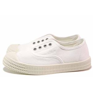 Бели анатомични спортни дамски обувки, текстилна материя - спортни кецове за пролетта и лятото N 100020038