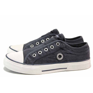 ТъмноСини анатомични дамски кецове, текстилна материя - спортни кецове за пролетта и лятото N 100020043