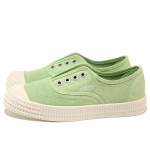 Зелени анатомични спортни дамски обувки, текстилна материя - спортни кецове за пролетта и лятото N 100020068
