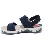 Сини анатомични дамски сандали, текстилна материя - ежедневни обувки за лятото N 100020211